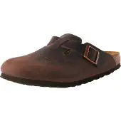 Birkenstock for woman. 860133 Brown Boston Oiled Leather Clogs (Narrow Fit) (39), Flat, None, Casual