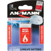 Ansmann 1 Litium 9v-blokkbatteri Til Røykvarsler