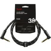 Fender Deluxe 3 Fot Lang Vinklet Instrumentkabel Svart Tweed