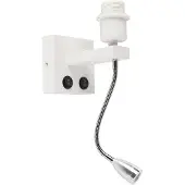 QAZQA Moderne vegglampe hvit med fleksibel arm - Brescia Combi