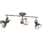 QAZQA Industriell spotlight antrasitt roterbar og tiltbar 3-lys - Tommy