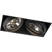 QAZQA Innfelt spotlight svart AR111 tiltbar og roterbar - Oneon