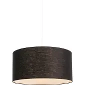 QAZQA Moderne pendellampe hvit med svart skjerm 50 cm - Combi 1