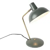 QAZQA Retro bordlampe grønn med bronse - Milou