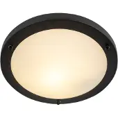 QAZQA Moderne overflate montert lys svart 31cm IP44 - Yuma