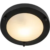QAZQA Moderne taklampe sort 18 cm IP44 - Yuma