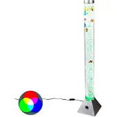 JUST LIGHT Vannsøyle Ava med LED og fisker, høyde 120 cm