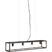 QAZQA Industriell pendellampe sort - Cage 4