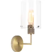 QAZQA Moderne vegglampe bronse med glass - Dome