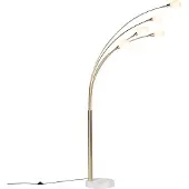 QAZQA Art Deco gulvlampe gull 5-lys - Sixties Marmo
