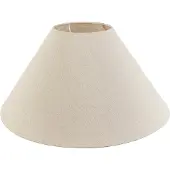 QAZQA Stofflampeskjerm beige rund vinklet 50/17,5/25