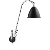 Gubi Bestlite BL6 vegglampe, krom/svart