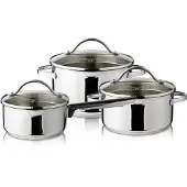 Funktion Pot set with lid 6 pieces 18/8 steel