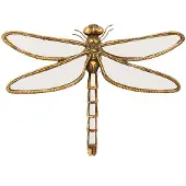 Kare Dragonfly Mirror veggobjekt, polyresin, glass, gull