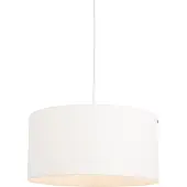 QAZQA Moderne pendellampe hvit med hvit skjerm 50 cm - Combi 1