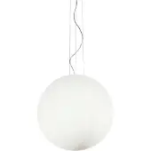 Ideal Lux Mapa pendellampe, Ø 50 cm, opalt glass, kuppel