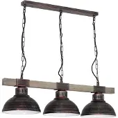 Luminex Hengelampe Hakon med 3 lyskilder rustbrun/naturtre