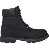 Timberland for woman. TB08658A0011 6 Inch Premium waterproof leather lace-up boots black (37.5 W), Flat, Laces, Casual