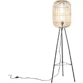QAZQA Rustikk gulvlampe i rotting - Manila