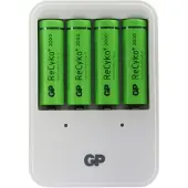 GP Batterilader Recyko med 4 stk. AA 2000 mAh