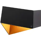 QAZQA Design vegglampe sort med gull - Fold