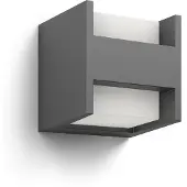 Philips Arbour utendørs vegglampe, LED, antrasitt