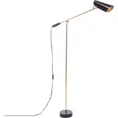 Northern Gulvlampe Birdy i retrodesign i svart/messing
