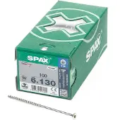Spax 0191010601305, Skru, Zink, Tre, Flathode, Torx, Blå