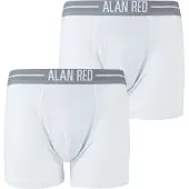 Alan red Aan Red Boksertruse 2-pakning Hvit Størrese