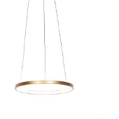 JUST LIGHT Circle LED-pendellampe, gull, Ø 39 cm