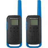 Motorola Talkabout T62 - Bærbar - toveis radio - PMR - 446 MHz - 16-kanalers - svart, blå (en pakke 2)