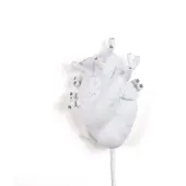 Seletti LED-vegglampe Heart Lamp av porselen, hvit