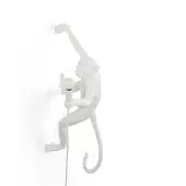 Seletti LED-dekovegglampe Monkey Lamp, hvit, høyre
