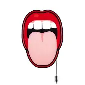 Seletti LED-dekovegglampe Tongue, 41x58cm