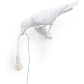 Seletti Bird Lamp LED-vegglampe, visning til venstre, hvit