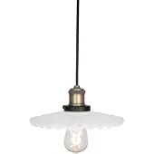 Globen Lighting pendellampe COBBLER, hvit, Ø 25 cm
