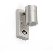 QAZQA Utendørs vegglampe stål IP44 med bevegelsessensor - Solo