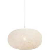 QAZQA Rustikk pendellampe hvit 50 cm - Corda Flat