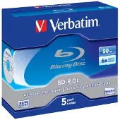 Verbatim - 5 x BD-R DL - 50 GB 6x - CD-eske