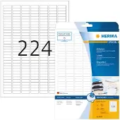 Herma Special - Papir - matt - permanent selv-adhesiv - belagt - hvit - 25.4 x 8.5 mm - 90 g/m² - 5600 etikett(er) (25 ark x 224) merkelapper