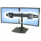 Ergotron DS100 - Stativ - horisontal - for 2 LCD-skjermer - aluminium, stål - svart - skjermstørrelse: inntil 24 - skrivebord