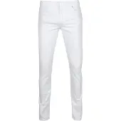 Alberto Pipe Denim Hvit Størrelse W 34