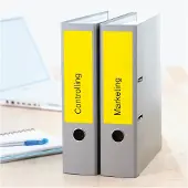 Herma Special - Papir - matt - permanent selv-adhesiv - gul - 192 x 61 mm 400 etikett(er) (100 ark x 4) opake arkivmappeetiketter