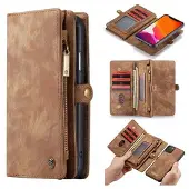 CASEME 2-i-1 Multifunksjonell iPhone 11 Pro Lommebok-deksel - Brun