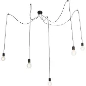 QAZQA Design pendellampe svart 5-lys - Cavalux