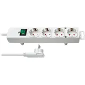 Brennenstuhl Comfort-Line Plus 4-veis stikkontakt med flat stikkontakt, 2 m / Stikkontaktlist