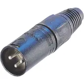 Neutrik 3-PIN-STOPP MED SVART KROM-KROPP OG S