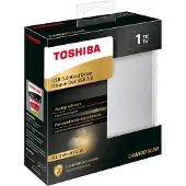 Toshiba Canvio Slim - Harddisk - 1 TB - ekstern (bærbar) - 2.5" - USB 3.2 Gen 1 - sølv