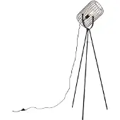 QAZQA Industriell gulvlampe stativ stål svart - Bliss Vefa