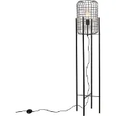 QAZQA Industriell gulvlampe svart - Bliss Vefa
